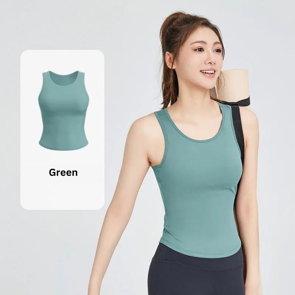 High - Support Shockproof Yoga Vest | Racerback Padded Tank | Seamless & Form - Fitting Activewear - Women's Activewear by Ceecile